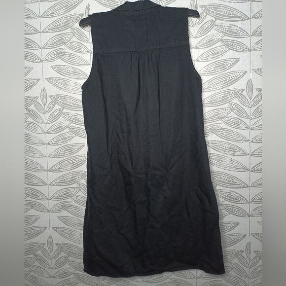 Pistola Sleeveless Tunic Top Button Down Split Sides Black Neutral - Picture 4 of 6